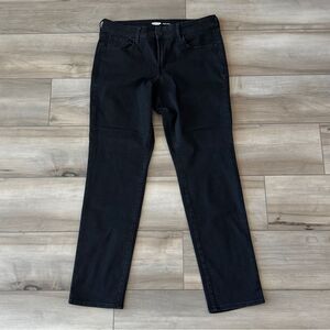 Old Navy Women's Black Jeans Power Straight 12 Long